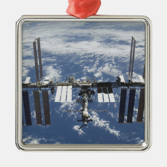 International Space Station in orbit 2 Metal Ornament (Front)