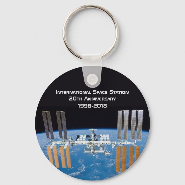 International Space Station ISS 20th Anniversary Keychain (Front)