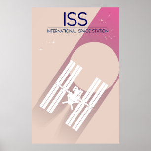 International Space Station space art. Poster