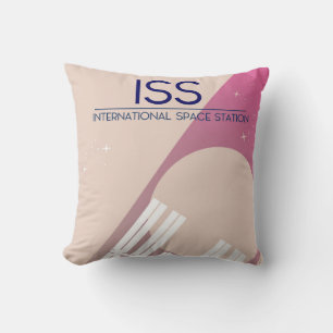 International Space Station space art. Throw Pillow
