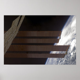 International Space Station's solar array panel Poster