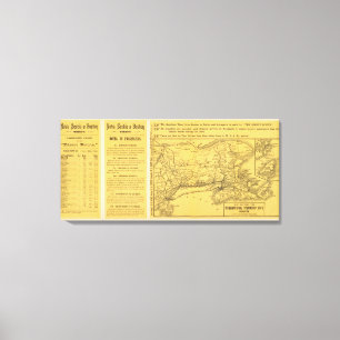 International Steamship Routes, Nova Scotia Canvas Print