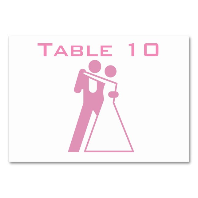 International Symbol for Bride and Groom Table Number (Front)