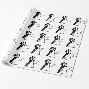 International Symbol for Bride and Groom Wrapping Paper