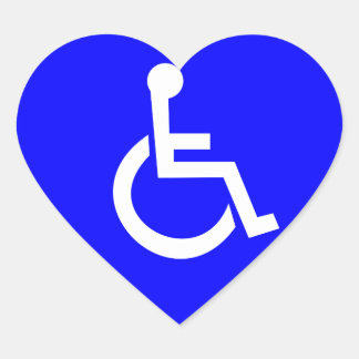 International symbol of access heart sticker