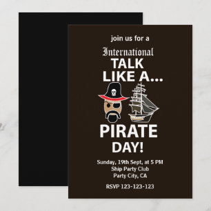 International Talk Like A Pirate Day Invitation