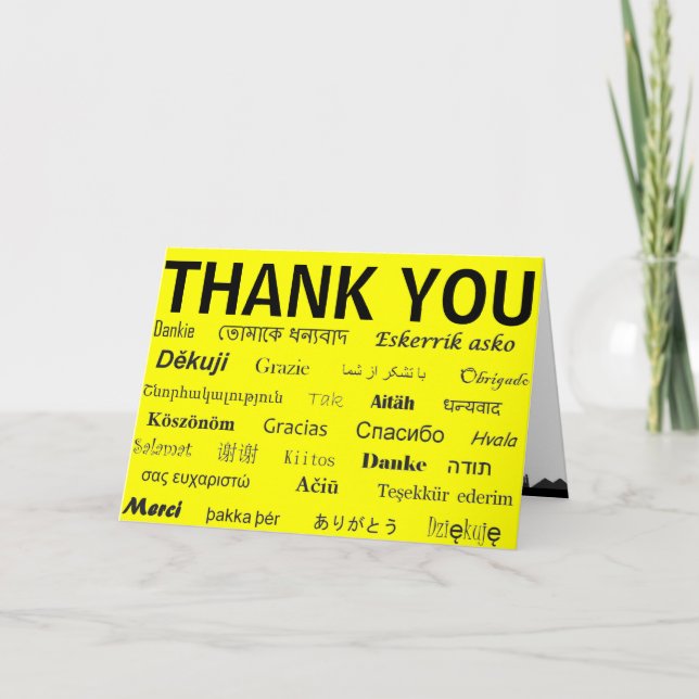 International Thank You Card (Front)