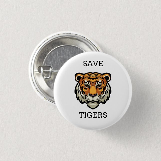 international tiger day Classic save tigers 1 Inch Round Button (Front & Back)