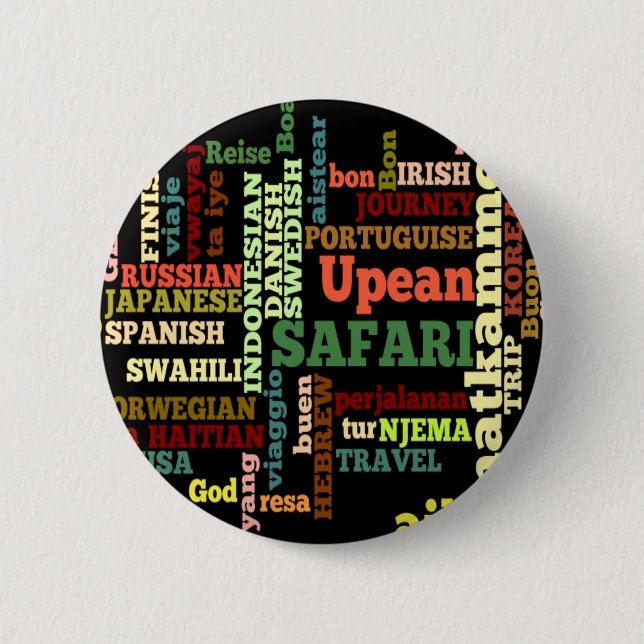 International Travel Blessings 2 Inch Round Button (Front)