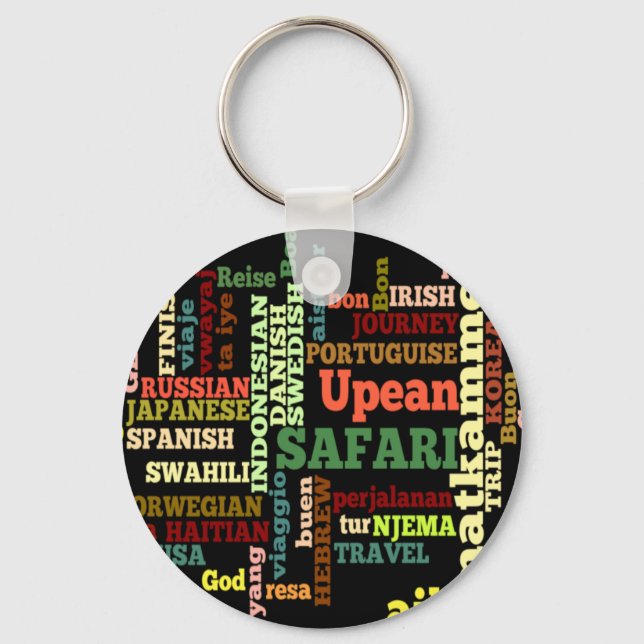 International Travel Blessings Keychain (Front)