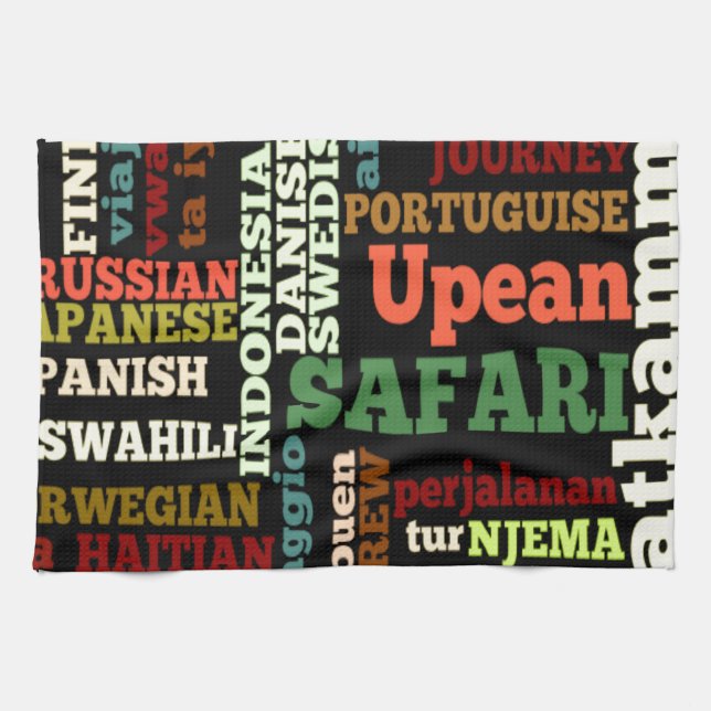 International Travel Blessings Kitchen Towel (Horizontal)