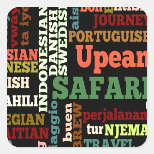 International Travel Blessings Square Sticker (Front)