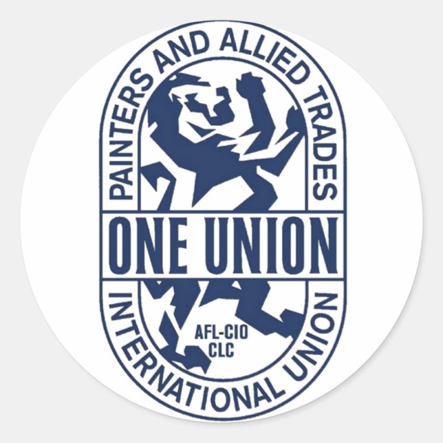 International Union of Painters and Allied Trades Classic Round Sticker (Front)