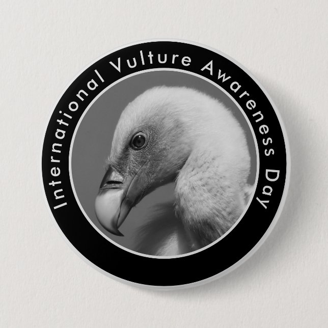 International Vulture Awareness Day 3 Inch Round Button (Front)