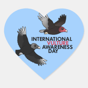 International Vulture Awareness Day Heart Sticker