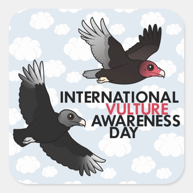International Vulture Awareness Day Square Sticker (Front)