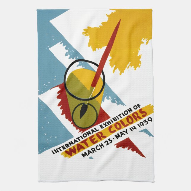 International Water Colour Exhibition Kitchen Towel (Vertical)