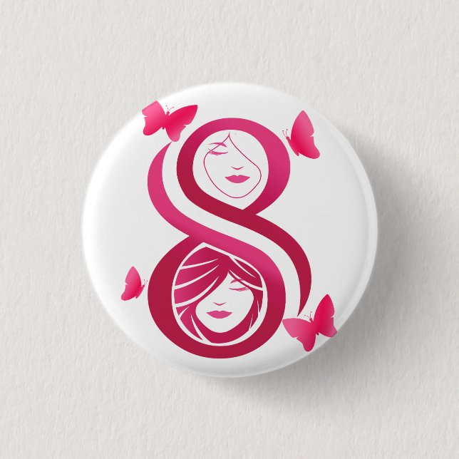 , International Women’s Day 1 Inch Round Button (Front)