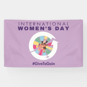 International Women’s Day 2026 Give To Gain Banner