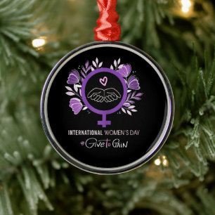 International Women’s Day 2026 March 8 Metal Ornament
