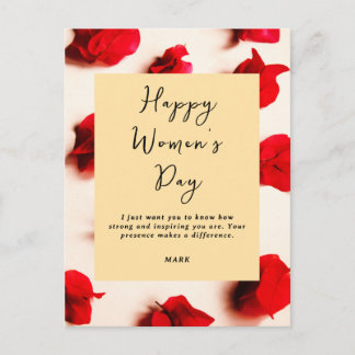 International Women’s Day Modern Elegant Strong  Postcard