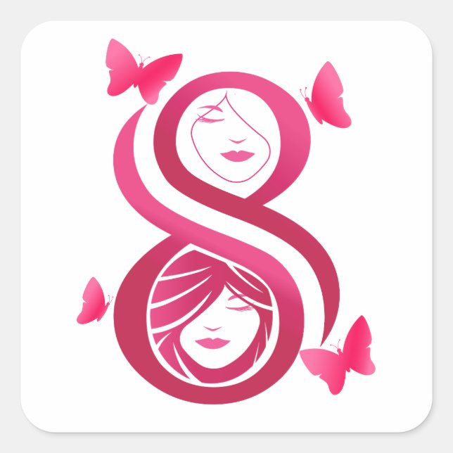 , International Women’s Day Square Sticker (Front)