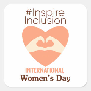 International Women's Day 2024 Inspire Inclusion  Square Sticker