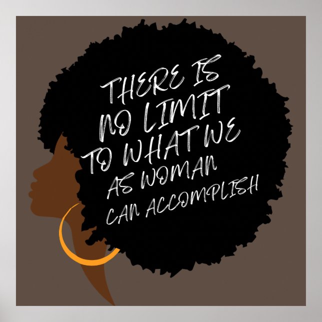 International women's day 2024 woman silhouette poster (Front)