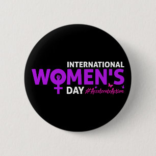 International Women's Day 2025 Accelerate Action 2 Inch Round Button