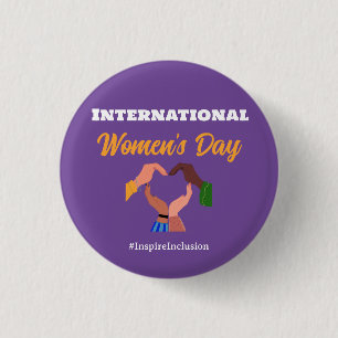  International Women's Day 2025 inclusion feminist 1 Inch Round Button