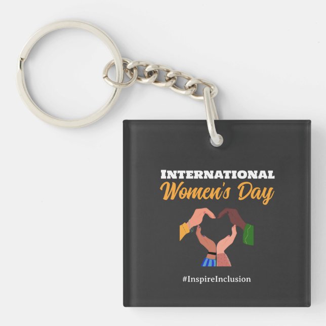  International Women's Day 2025 inclusion feminist Keychain (Front)