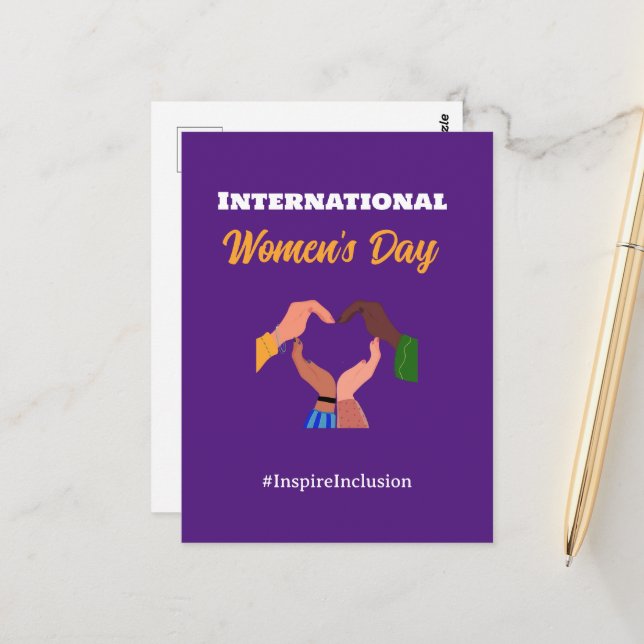  International Women's Day 2025 inclusion feminist Postcard (Front/Back In Situ)