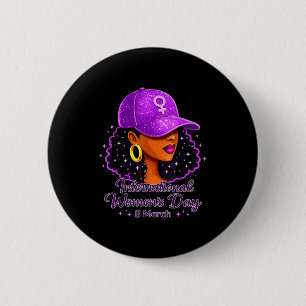 International women's day 2026 8 march black women 2 inch round button