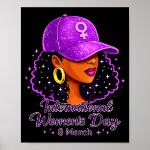 International women's day 2026 8 march black women poster