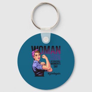 International women's day 2026 give to gain march keychain