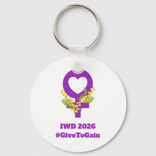 International Women's Day 2026 IWD Give To Gain Keychain