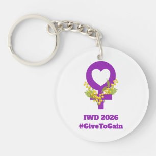 International Women's Day 2026 IWD Give To Gain Keychain
