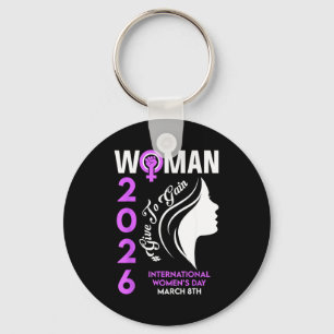 International women's day 2026 march 8 empowering keychain