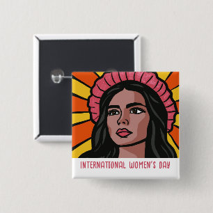 International Women's Day 2 Inch Square Button