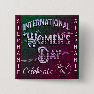 International Women's Day 2 Inch Square Button