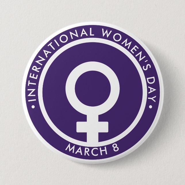 International Women's Day 3 Inch Round Button (Front)