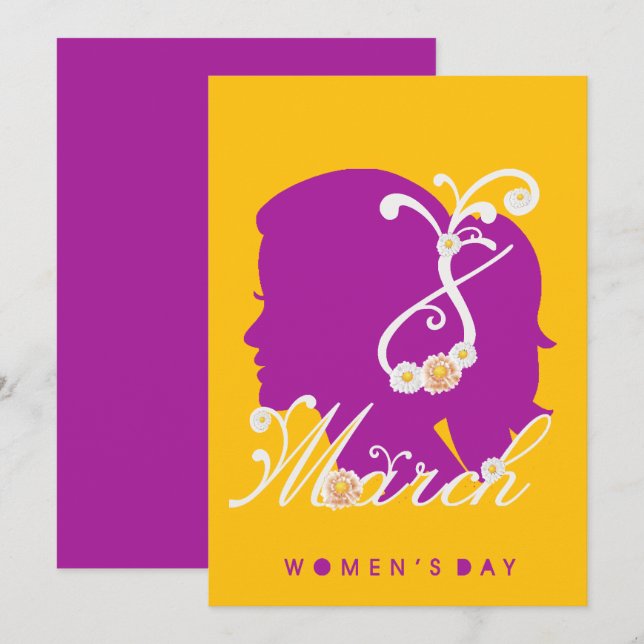 international women's day 8 march 2025 invitation (Front/Back)