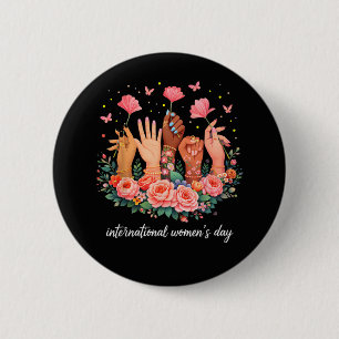 International Women's Day 8 March 2026 2 Inch Round Button