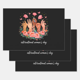 International Women's Day 8 March 2026 Wrapping Paper Sheet