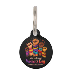 International Women's Day 8 March Pet Tag