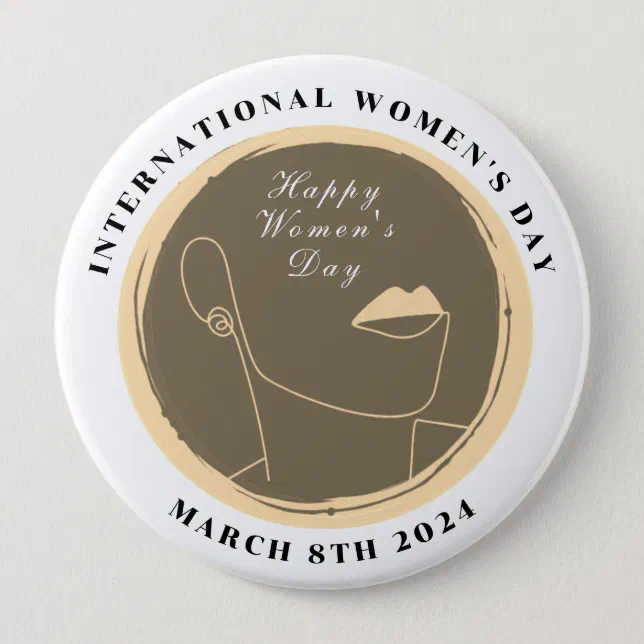 International Women's Day 8th March 2024 Colorful 4 Inch Round Button ...