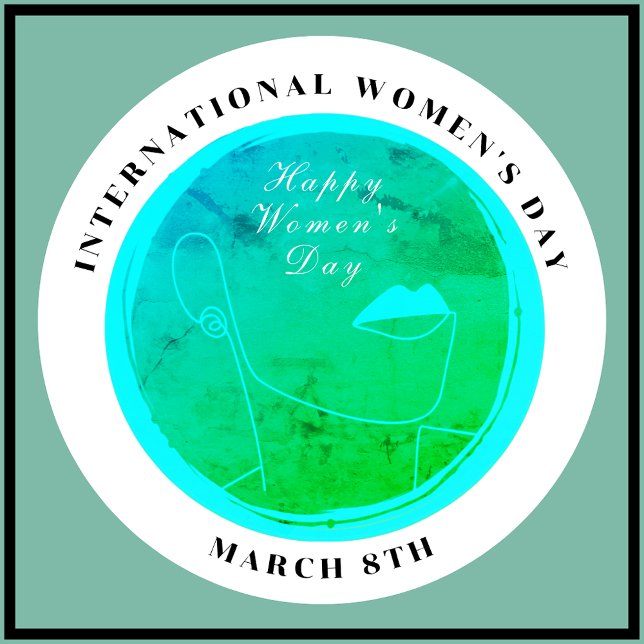 International Women's Day 8th March Colourful 4 Inch Round Button (Creator Uploaded)
