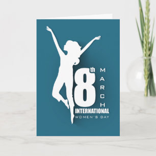 International Women's Day 8th Teal Customize Card