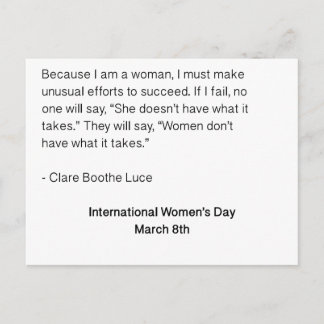 International Women's Day - All Women Postcard