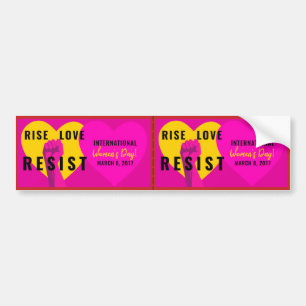 International Women's Day - art work by code pink Bumper Sticker